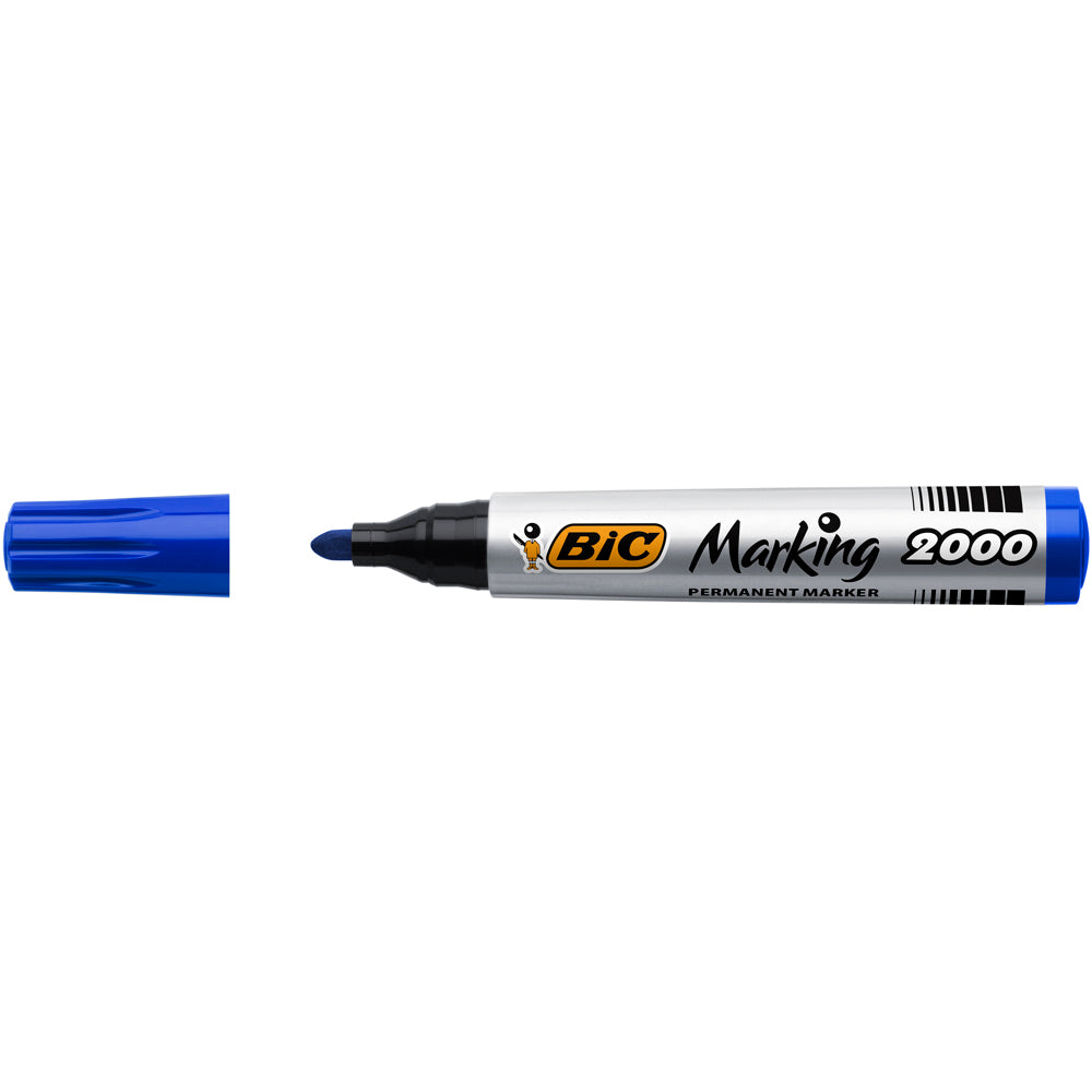 Marker permanent BIC 2000, varf rotund 1.7 mm, albastru Marker permanent BIC 2000, varf rotund 1.7 mm, albastru